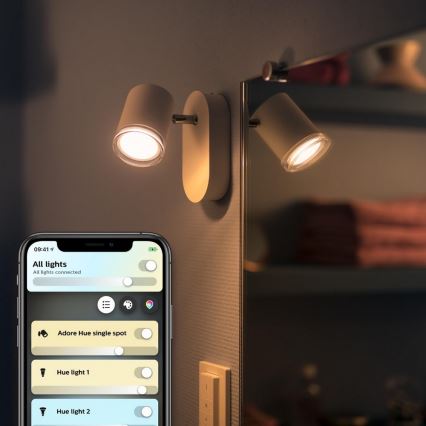 Philips - Himmennettävä LED-valaisin kylpyhuoneeseen Hue ADORE 1xGU10/5W/230V IP44 + Kauko-ohjaus