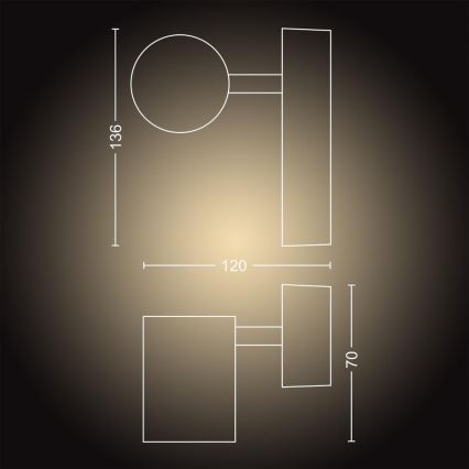 Philips - Himmennettävä LED-valaisin kylpyhuoneeseen Hue ADORE 1xGU10/5W/230V IP44 + Kauko-ohjaus