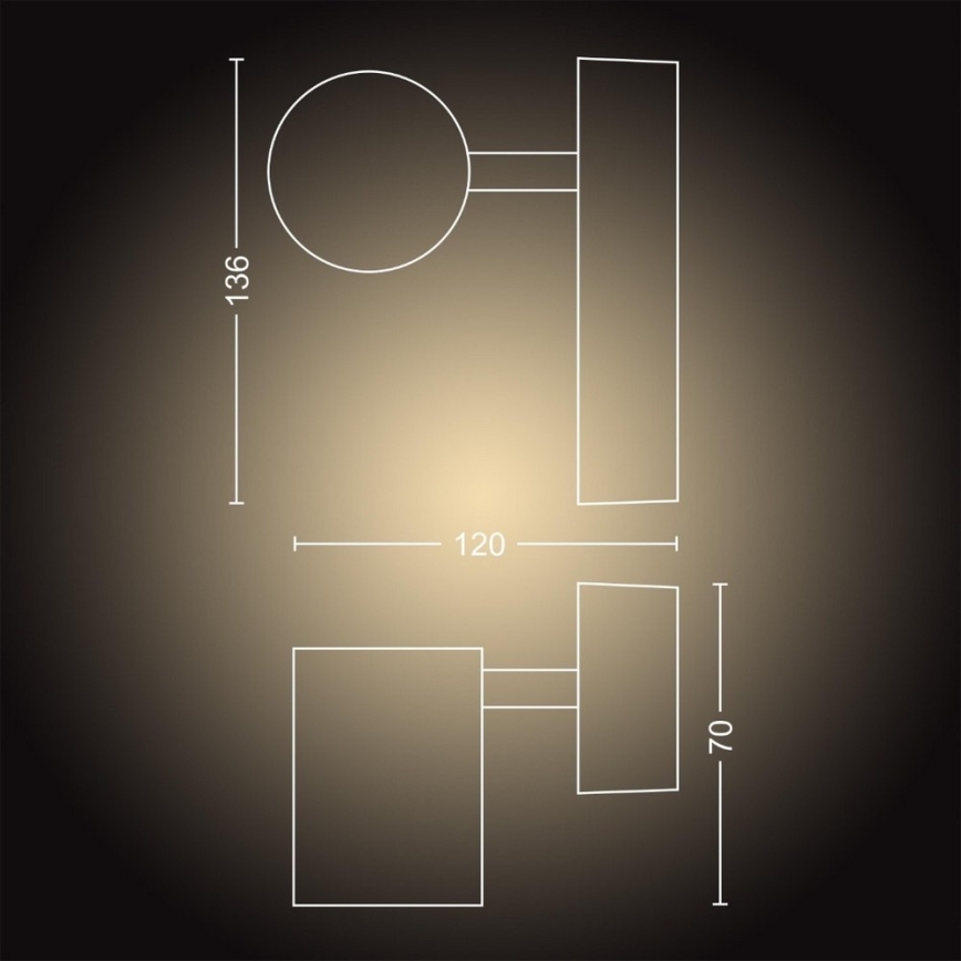 Philips - Himmennettävä LED-valaisin kylpyhuoneeseen Hue ADORE 1xGU10/5W/230V IP44 + Kauko-ohjaus