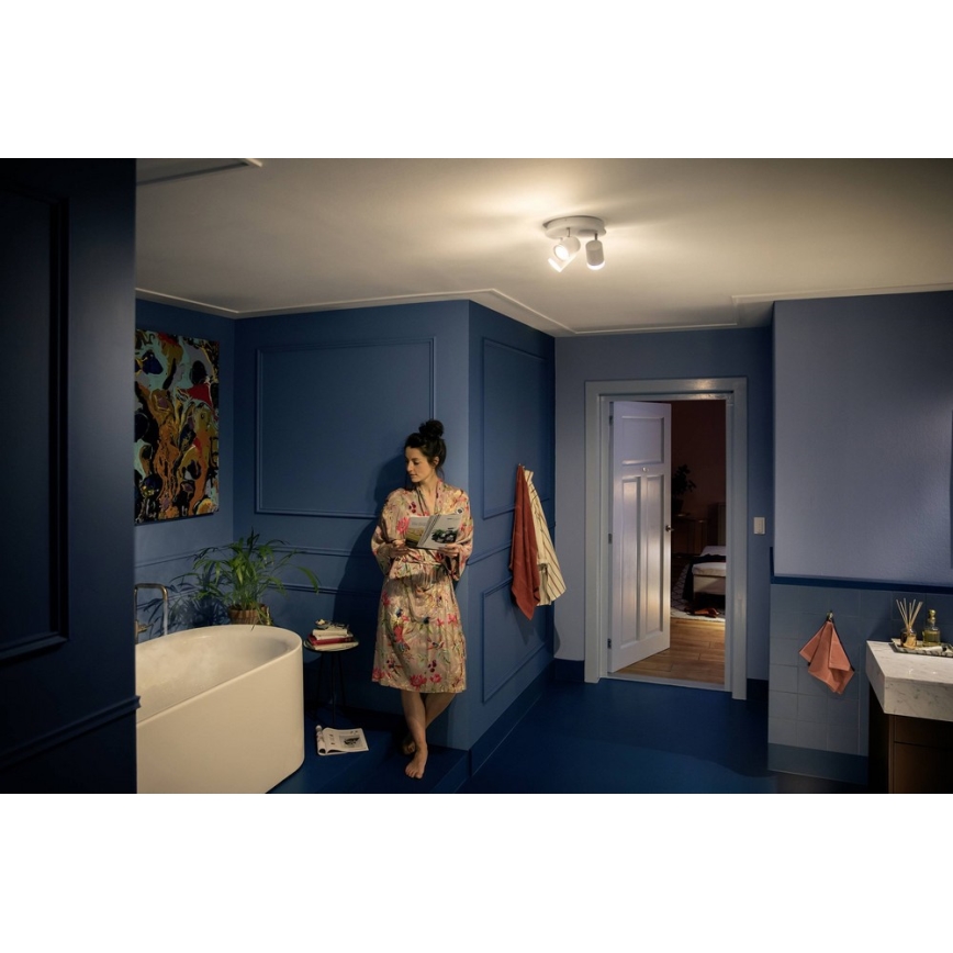 Philips - Himmennettävä LED-valaisin kylpyhuoneeseen Hue ADORE 3xGU10/5W/230V IP44 + Kauko-ohjaus