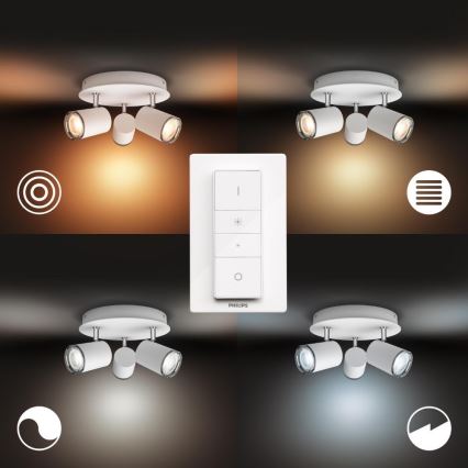 Philips - Himmennettävä LED-valaisin kylpyhuoneeseen Hue ADORE 3xGU10/5W/230V IP44 + Kauko-ohjaus