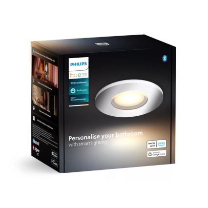 Philips - LED Himmennettävä upotettu kylpyhuonevalaisin Hue ADORE BATHROOM 1xGU10/4,2W/230V 2200-6500K IP44