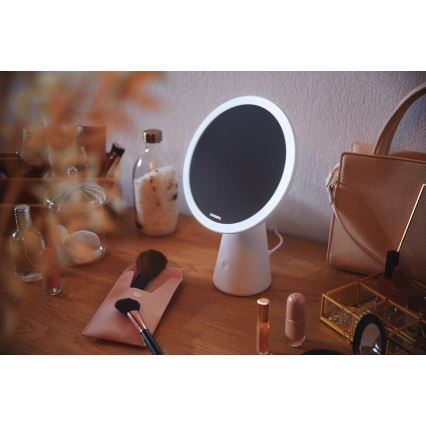 Philips – Himmennettävä meikkipeili LED-taustavalolla MIRROR LED/4,5W/5V