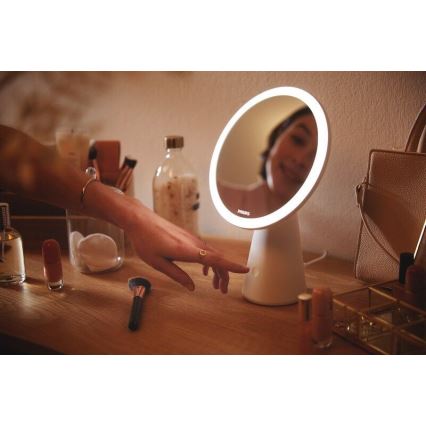 Philips – Himmennettävä meikkipeili LED-taustavalolla MIRROR LED/4,5W/5V