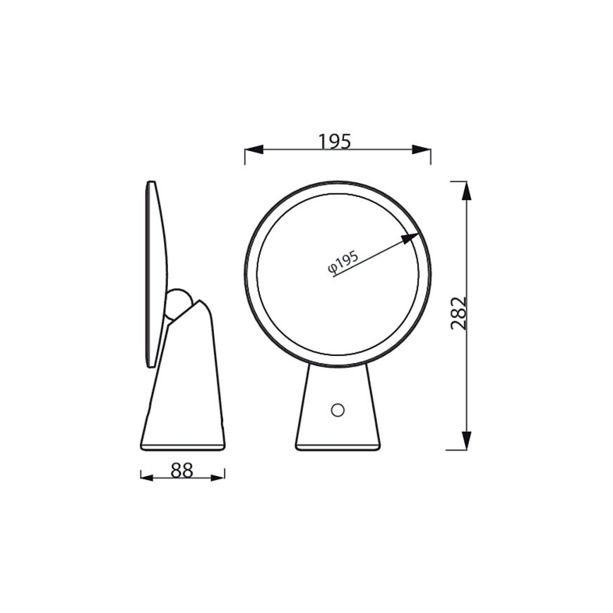 Philips – Himmennettävä meikkipeili LED-taustavalolla MIRROR LED/4,5W/5V