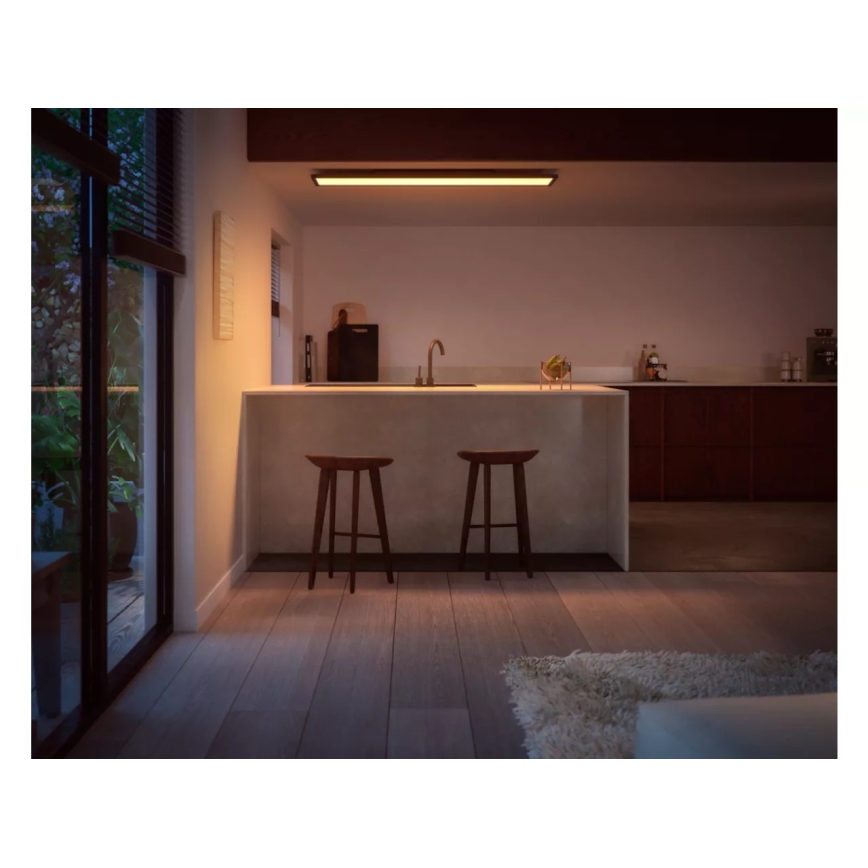 Philips - Hue AURELLE himmennettävä LED-kattovalaisin LED/39W/230V 2200-6500K 120x30 cm musta