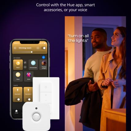 Philips - Hue AURELLE himmennettävä LED-kattovalaisin LED/39W/230V 2200-6500K 120x30 cm musta
