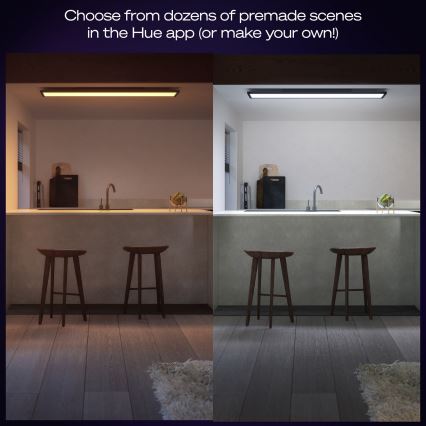 Philips - Hue AURELLE himmennettävä LED-kattovalaisin LED/39W/230V 2200-6500K 120x30 cm musta