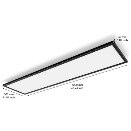 Philips - Hue AURELLE himmennettävä LED-kattovalaisin LED/39W/230V 2200-6500K 120x30 cm musta