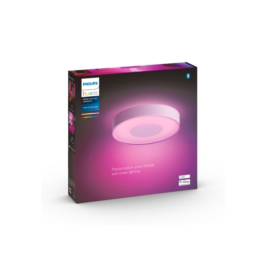 Philips -LED RGB himmennettävä kattovalaisin Hue INFUSE LED/33,5W/230V 2000-6500K halkaisija 381 mm valkoinen