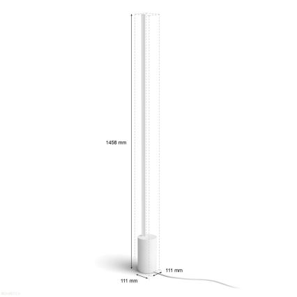 Philips - LED RGBW himmennettävä lattiavalaisin Hue SIGNE LED/29W/230V 2000-6500K valkoinen