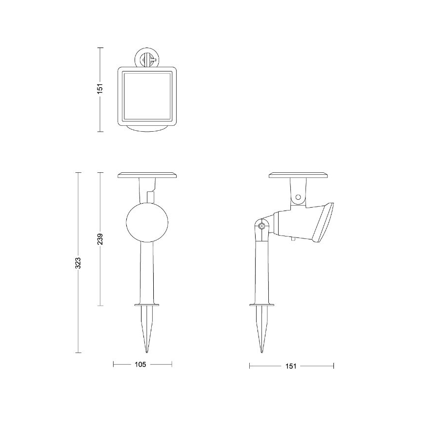 Philips - LED aurinkopaneelivalaisin JIVIX LED/1,4W/3,7V 1800 mAh IP44