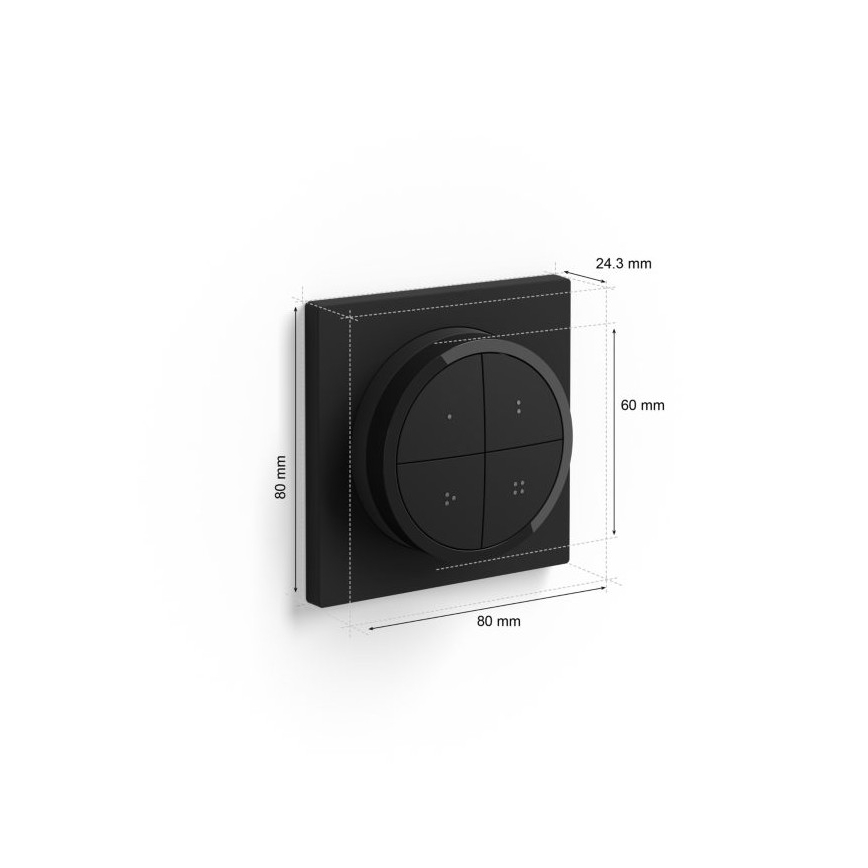 Philips - Kauko-ohjain katkaisimella Hue TAP 1xCR2032 musta