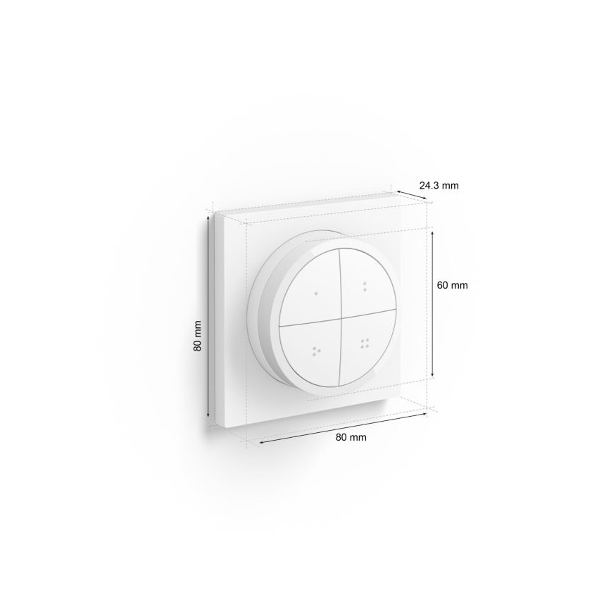 Philips - Kaukosäädin katkaisimella Hue TAP 1xCR2032 valkoinen