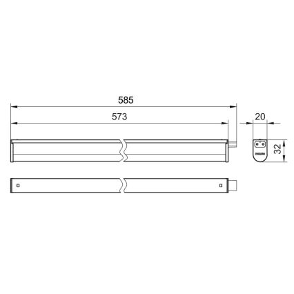 Philips - Keittiökaappien alla oleva LED-valo PROJECTLINE LED/6,5W/230V 3000/4000/6500K