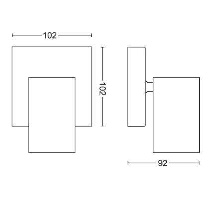 Philips - Kohdevalo KOSIPO 1xGU10/5,5W/230V valkoinen