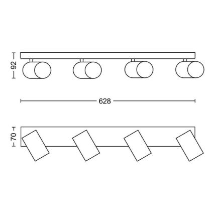 Philips - Kohdevalo 4xGU10/5,5W/230V