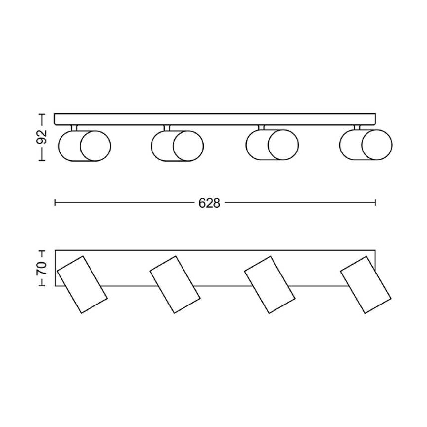 Philips - Kohdevalo 4xGU10/5,5W/230V