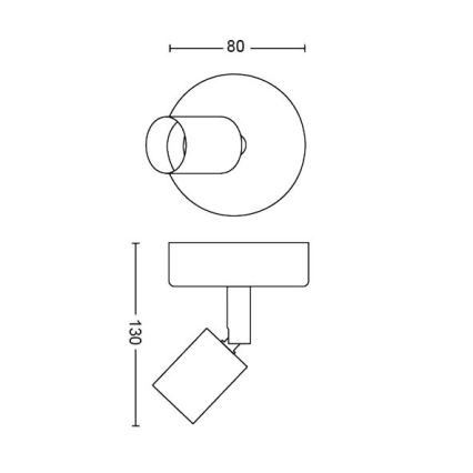 Philips - Kohdevalo 1xGU10/50W/230V musta