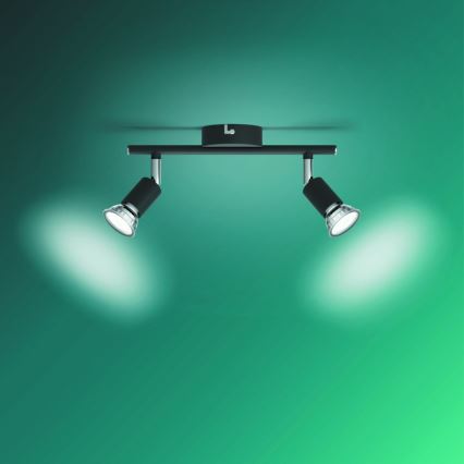 Philips - Kohdevalo 2xGU10/50W/230V musta