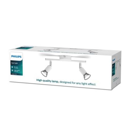 Philips - Kohdevalo 2xGU10/50W/230V valkoinen