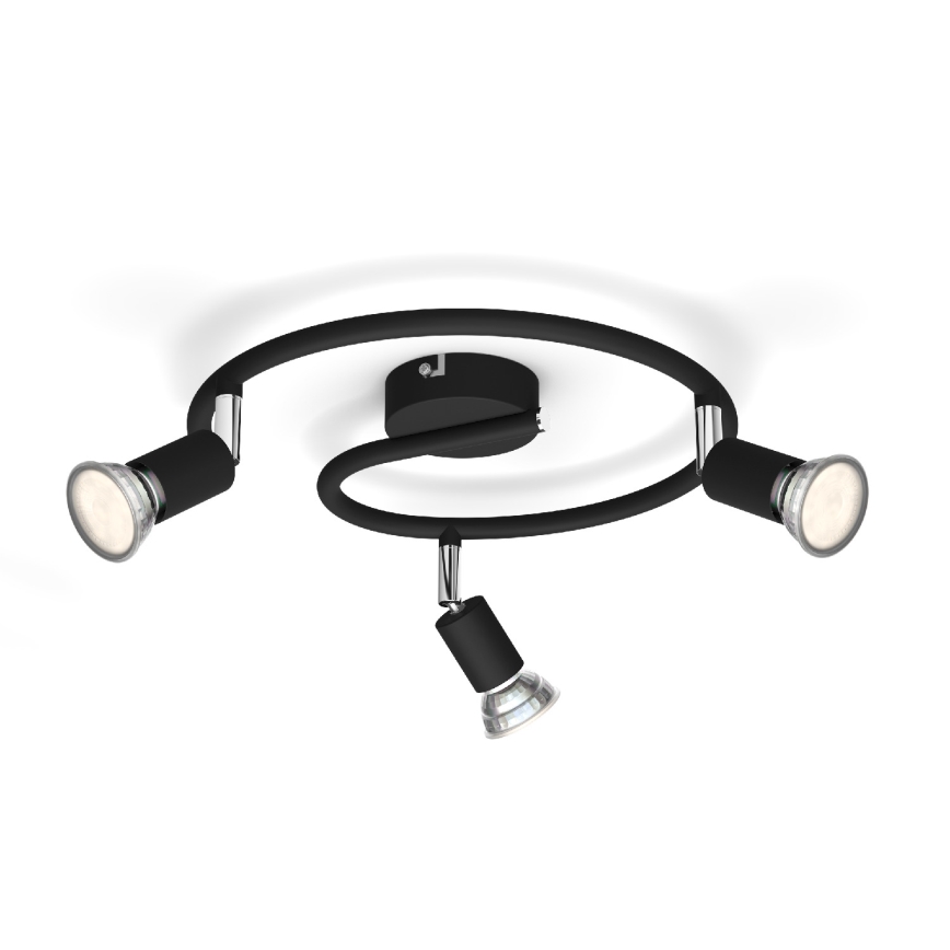 Philips - Kohdevalo 3xGU10/50W/230V musta
