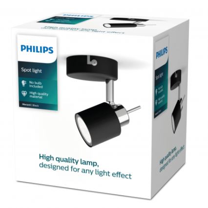 Philips - Kohdevalo 1xGU10/35W/230V musta