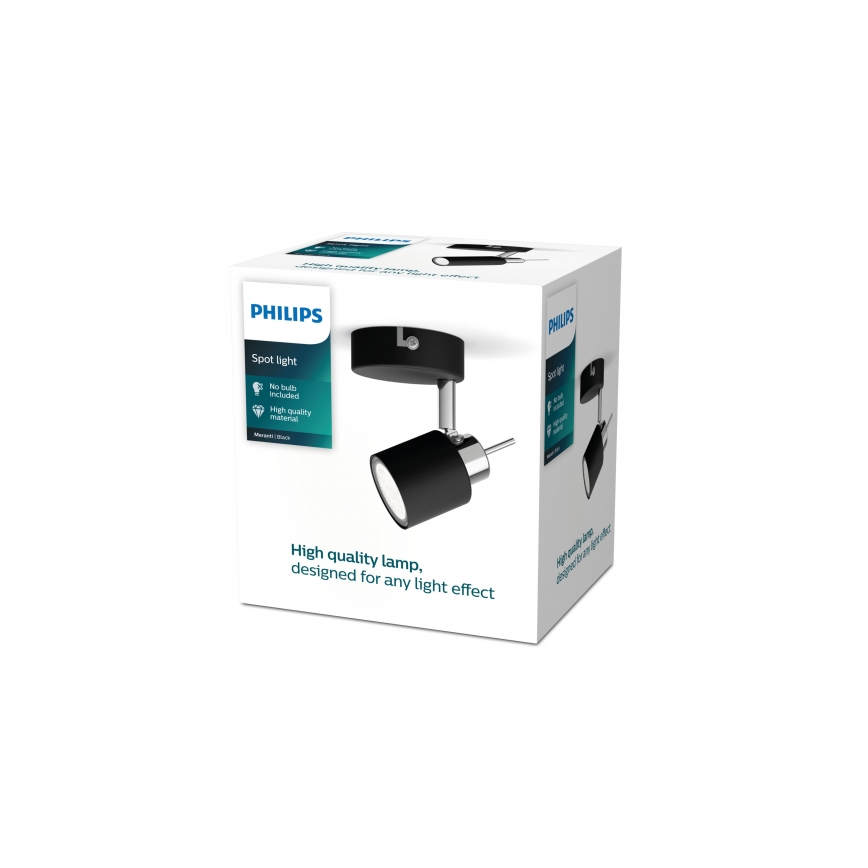 Philips - Kohdevalo 1xGU10/35W/230V musta