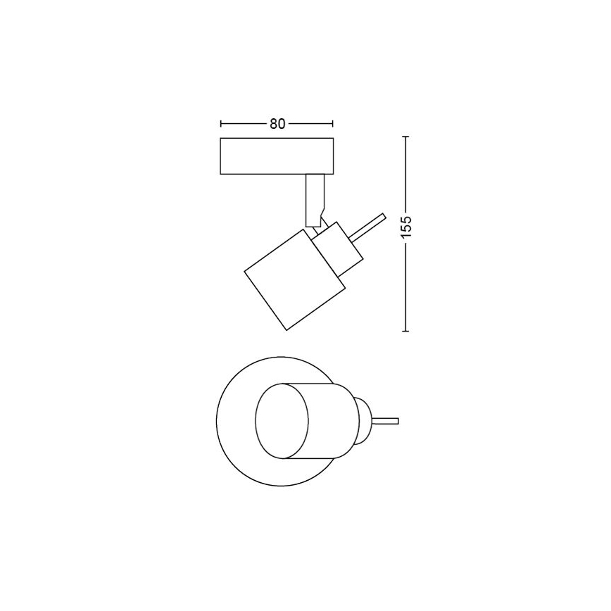 Philips - Kohdevalo 1xGU10/35W/230V musta