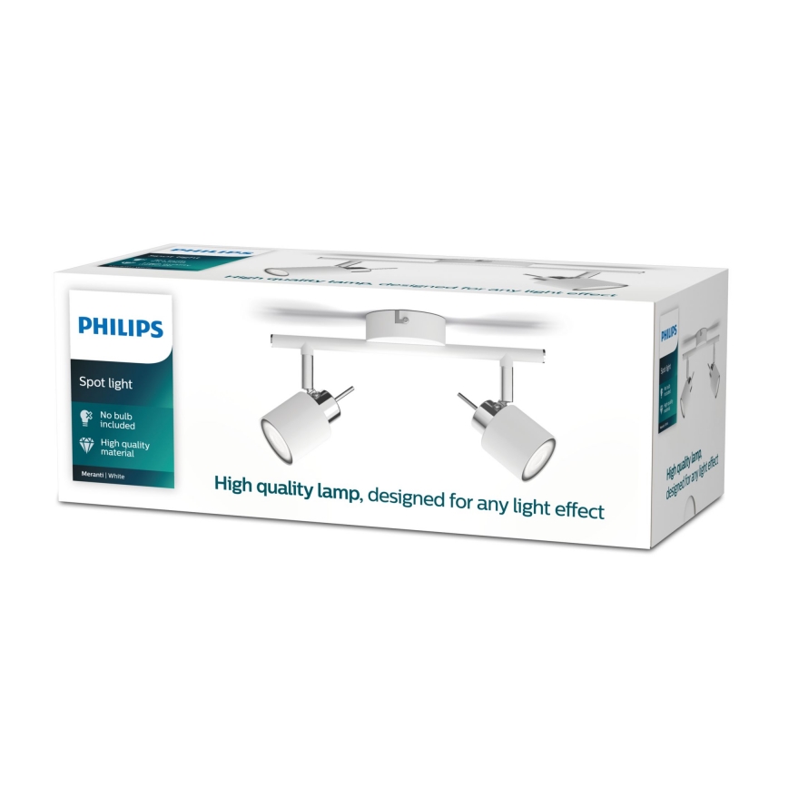 Philips - Kohdevalo 2xGU10/35W/230V valkoinen