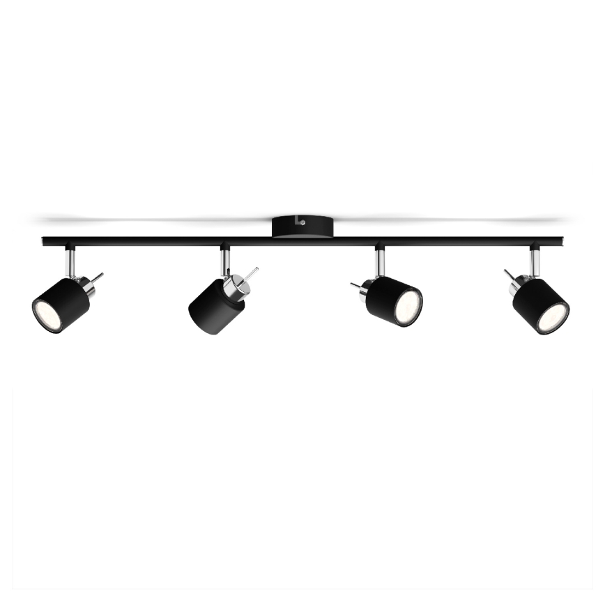 Philips - Kohdevalo 4xGU10/35W/230V musta