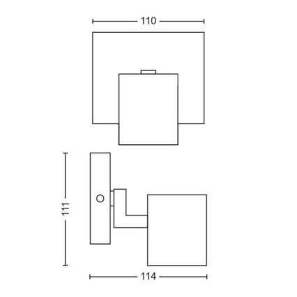 Philips - Kohdevalo RUNNER 1xGU10/20W/230V musta