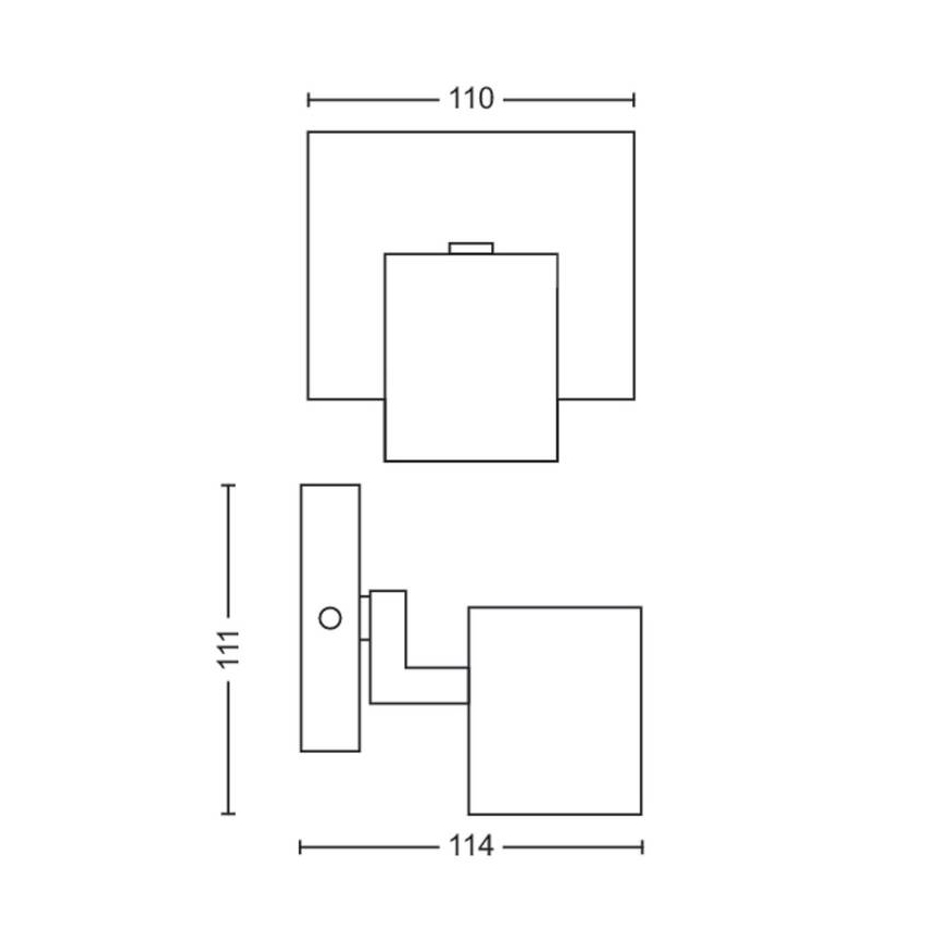 Philips - Kohdevalo RUNNER 1xGU10/20W/230V musta