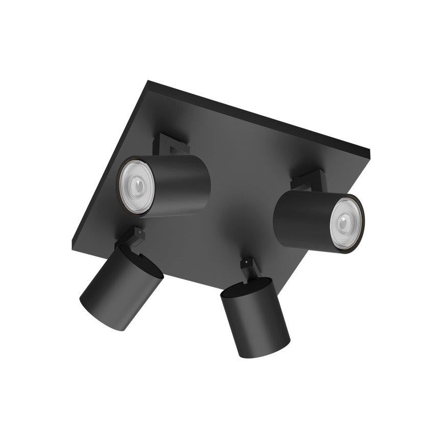 Philips - Kohdevalo 4xGU10/20W/230V musta