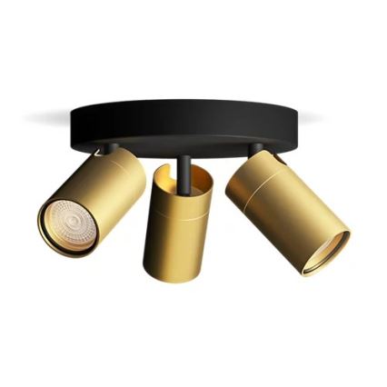 Philips - Kylpyhuoneen kohdevalo IDRIS 3xGU10/5W/230V IP44 musta/kulta