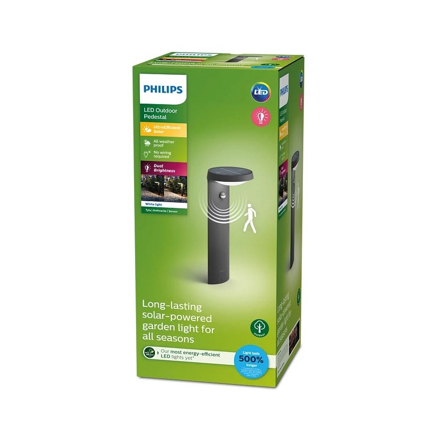 Philips - LED aurinkokenno lamppu anturilla LED/1.2W/4V 3000K IP44
