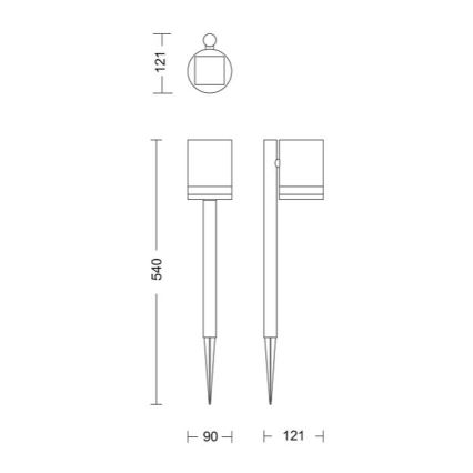 Philips - LED-aurinkokenno lamppu FYCE LED/1,5W/3,7V IP44