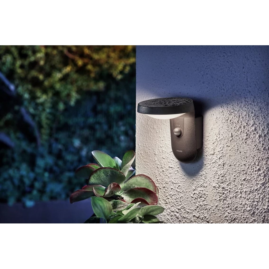Philips - LED aurinkokenno seinävalaisin anturilla LED/1.2W/4V 3000K IP44