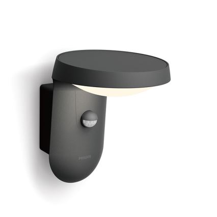 Philips - LED aurinkokenno seinävalaisin anturilla LED/1.2W/4V 3000K IP44