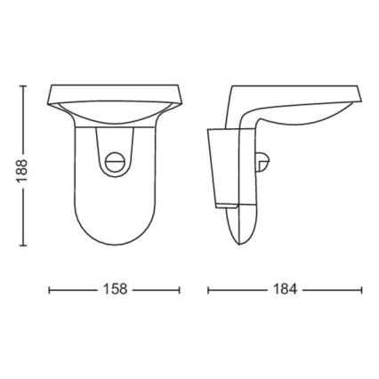 Philips - LED aurinkokenno seinävalaisin anturilla LED/1.2W/4V 3000K IP44
