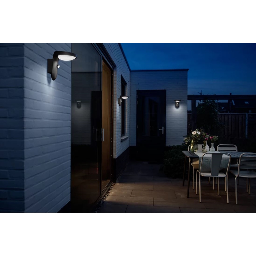Philips - LED aurinkokenno seinävalaisin anturilla LED/1.2W/4V 4000K IP44