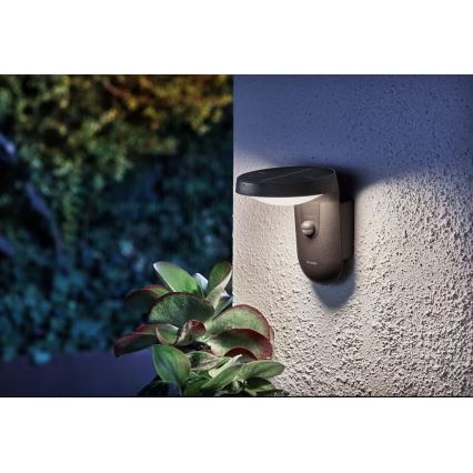 Philips - LED aurinkokenno seinävalaisin anturilla LED/1.2W/4V 4000K IP44