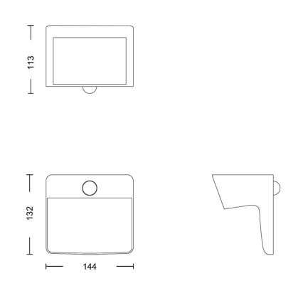 Philips - LED aurinkokenno seinävalaisin anturilla YARIXA LED/2,2W/3,7V IP44