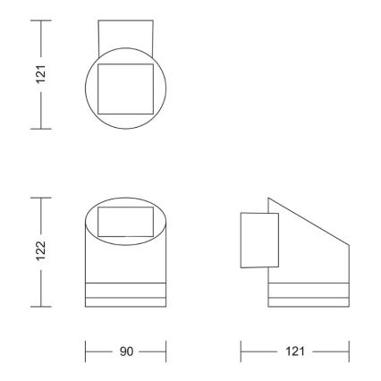 Philips - LED-aurinkokenno seinävalaisin FYCE LED/1,5W/3,7V IP44