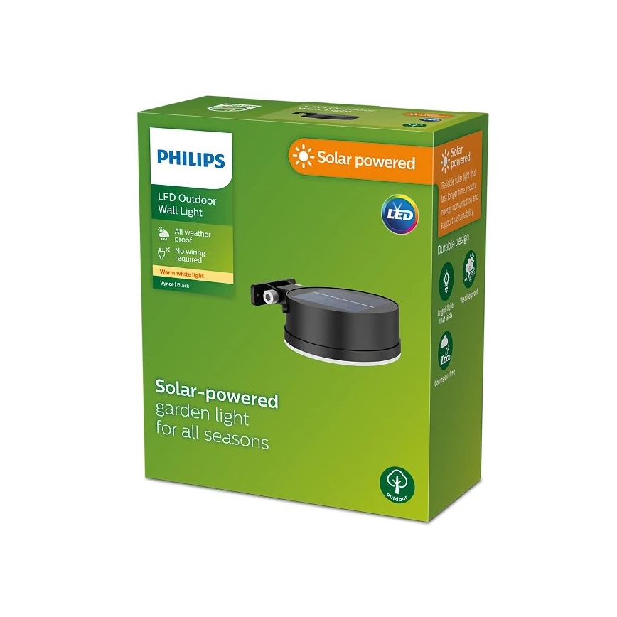 Philips - LED-aurinkokenno seinävalaisin VYNCE LED/1,5W/3,7V IP44