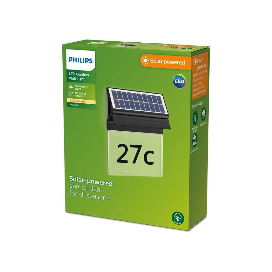 Philips - LED-aurinkokenno talonnumero ENKARA LED/0,2W/3,7V IP44