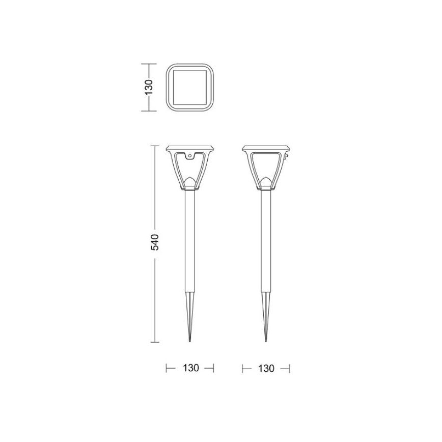 Philips - LED-aurinkokennolamppu VAPORA LED/1,5W/3,7V IP44