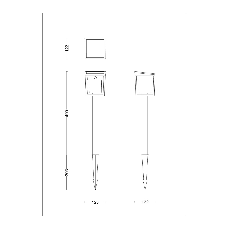 Philips - LED-aurinkolamppu anturilla BLAISE LED/1,5W/3,7V 3000K IP44