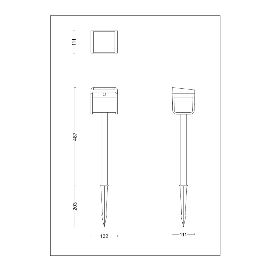 Philips - LED-aurinkolamppu anturilla EZRA LED/1,8W/3,7V 3000K IP44