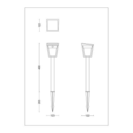 Philips - LED-aurinkolamppu anturilla NISSA LED/1,8W/3,7V 2600 mAh 3000K IP44